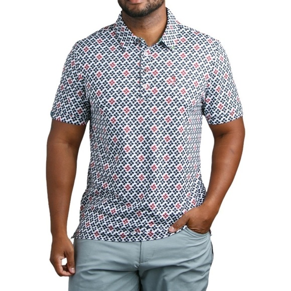 William Murray Golf Shots All Around Polo Size Large White. Rare Retired Print - Picture 1 of 10